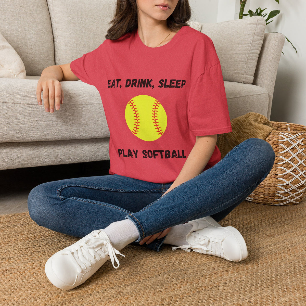 Eat, Drink, Sleep Play Softball T-Shirt