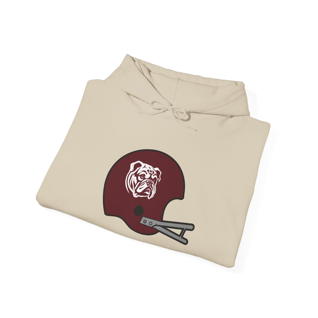 Maroon & White #15 Football Hoodie — College Team Fan Pullover