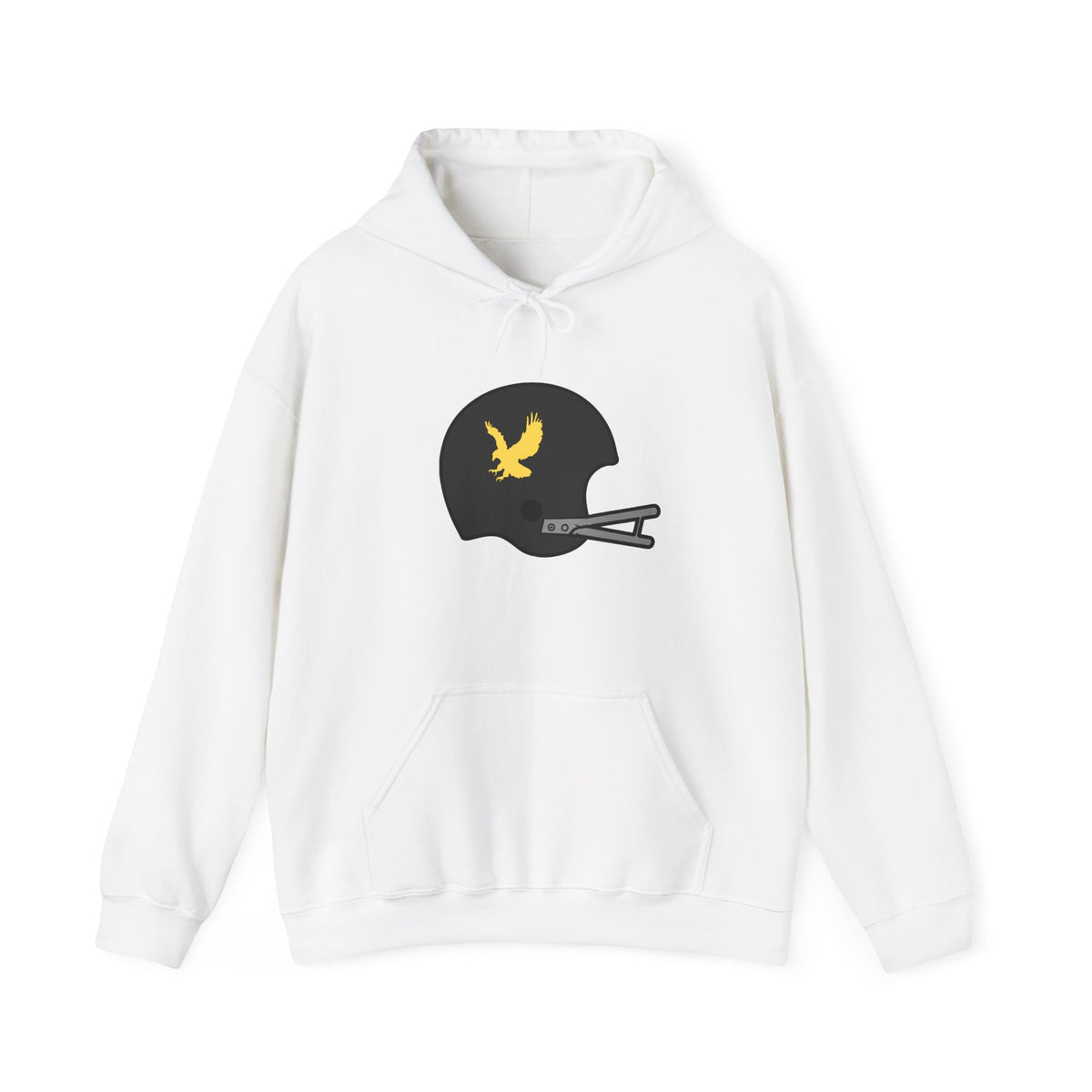 Black & Gold Football Hoodie — College Team Fan Pullover