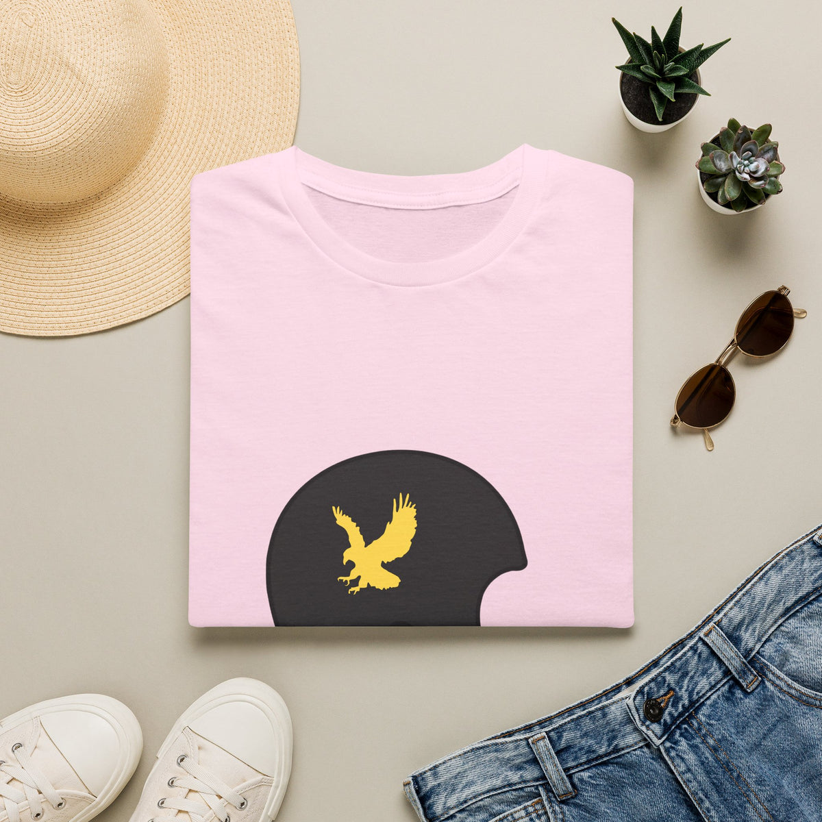Black & Gold Vintage Helmet T-Shirt