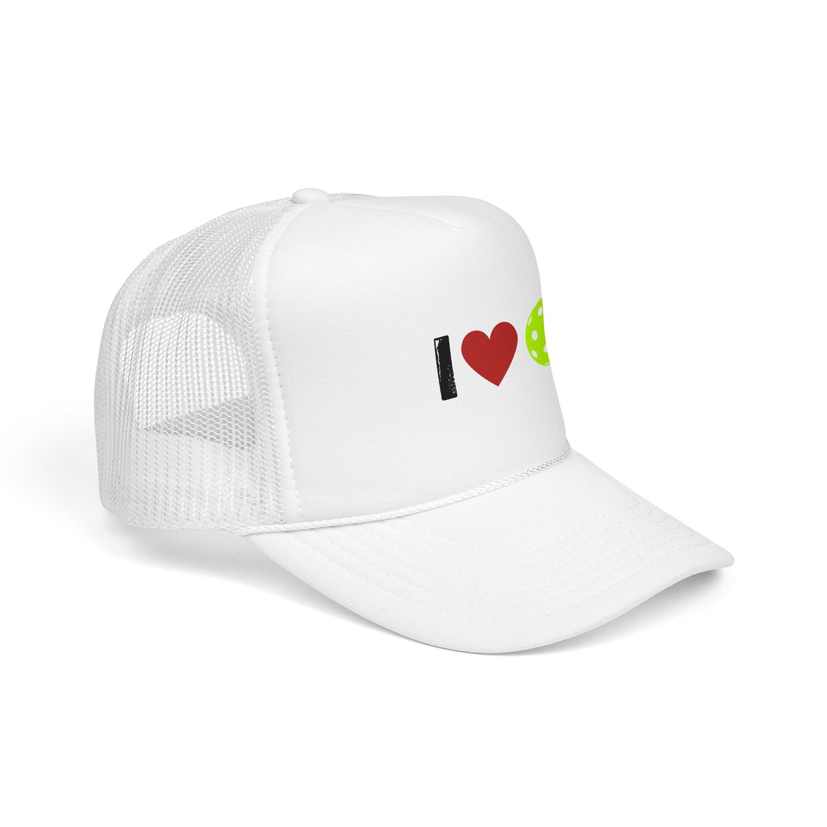 I Love Pickleball Foam Trucker Hat