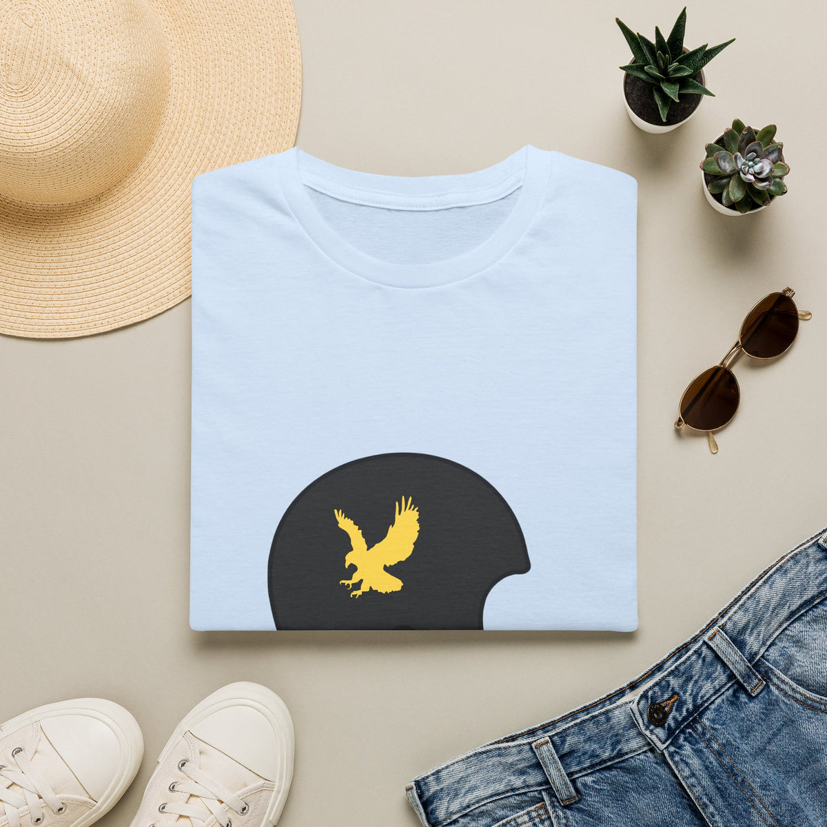 Black & Gold Vintage Helmet T-Shirt
