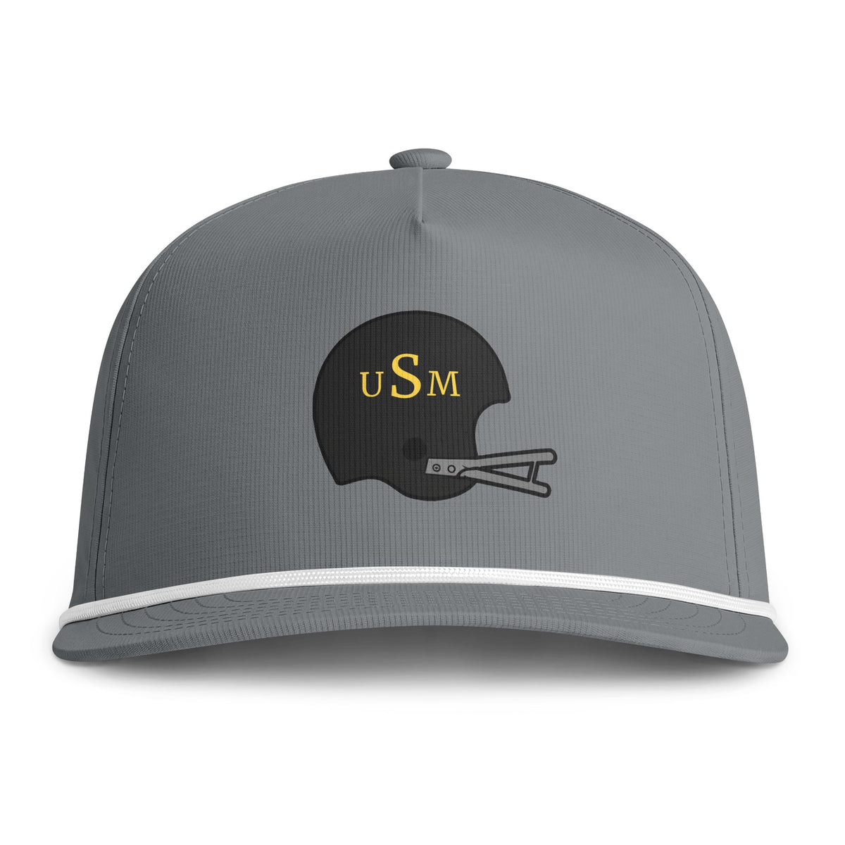 Black & Gold Helmet- Sunwashed Rope Cap