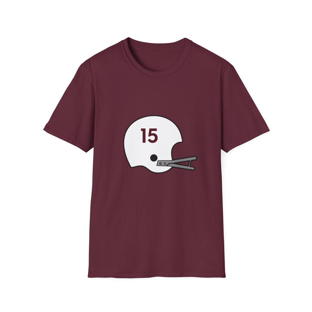 Maroon & White #15 Vintage Helmet- White