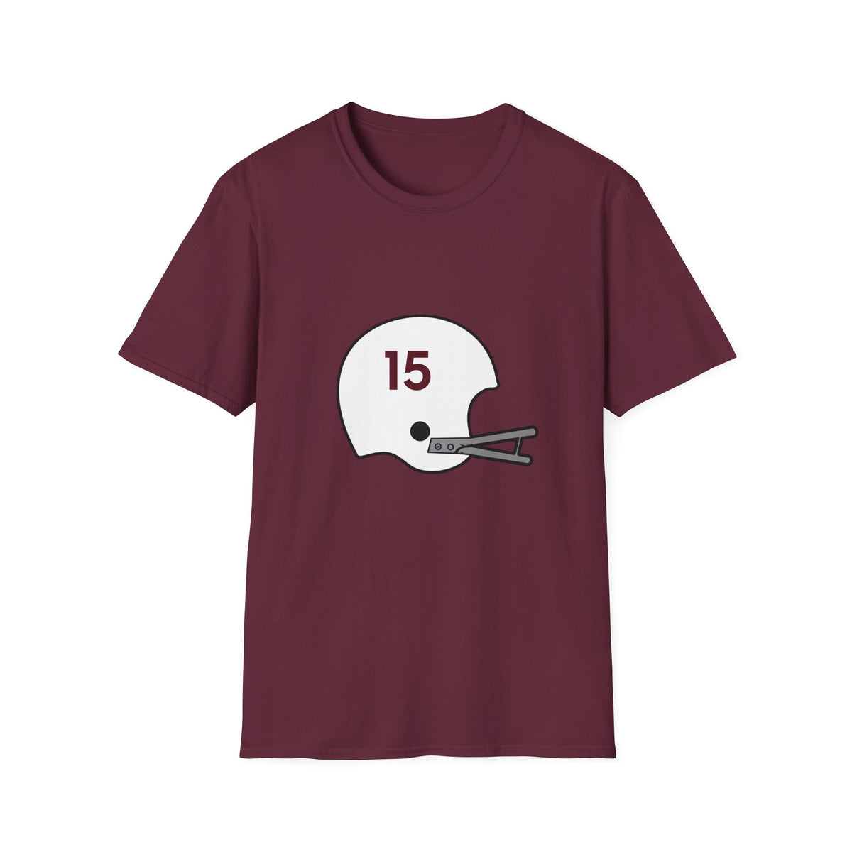 Maroon & White #15 Vintage Helmet- White