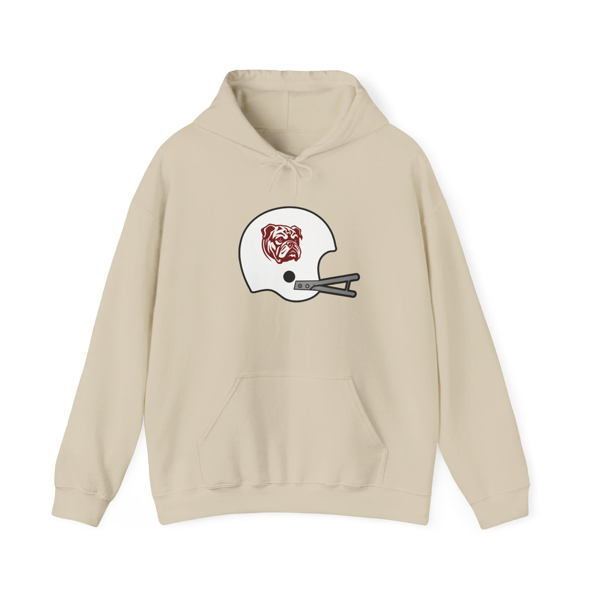 Maroon & White Football Hoodie — College Team Fan Pullover