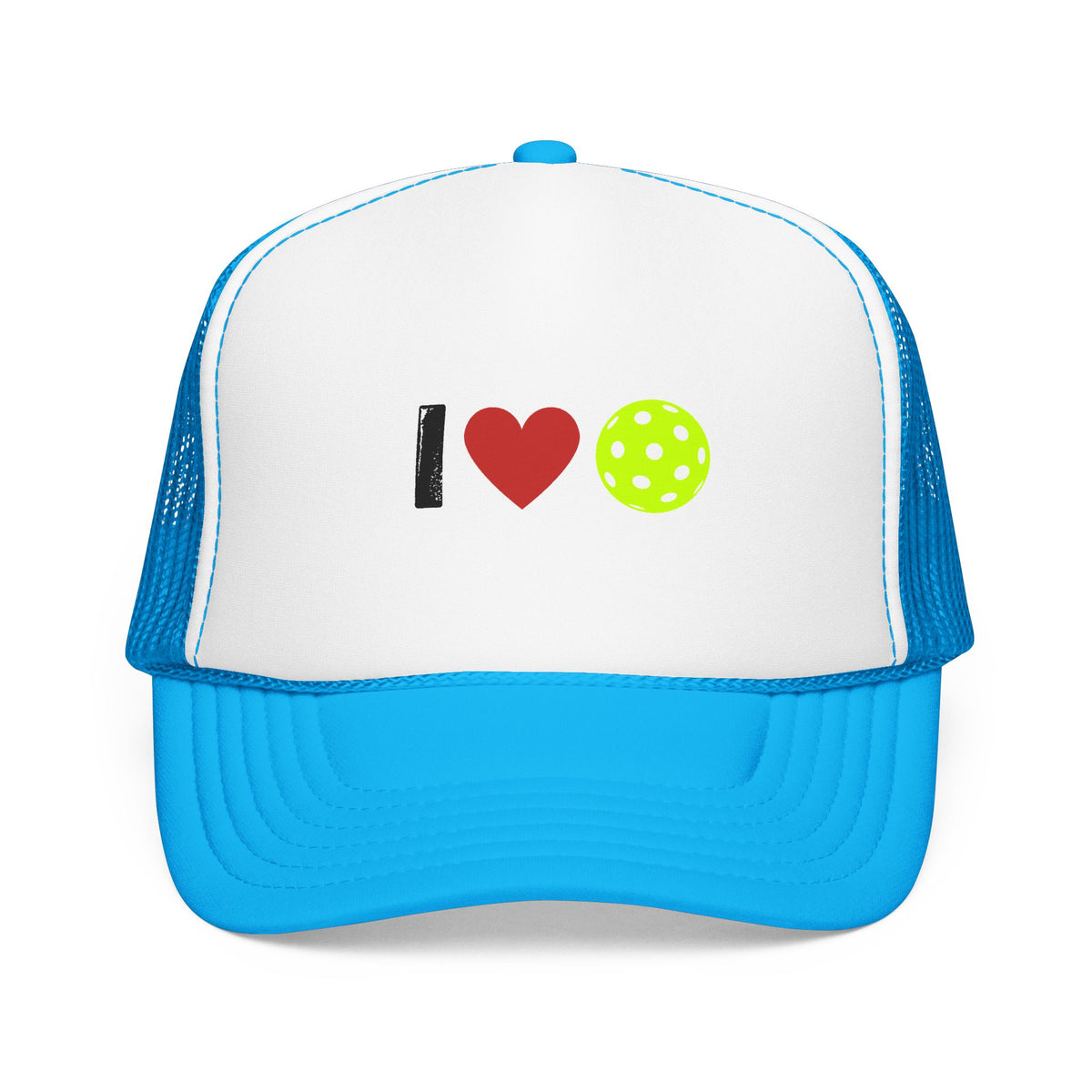 I Love Pickleball Foam Trucker Hat