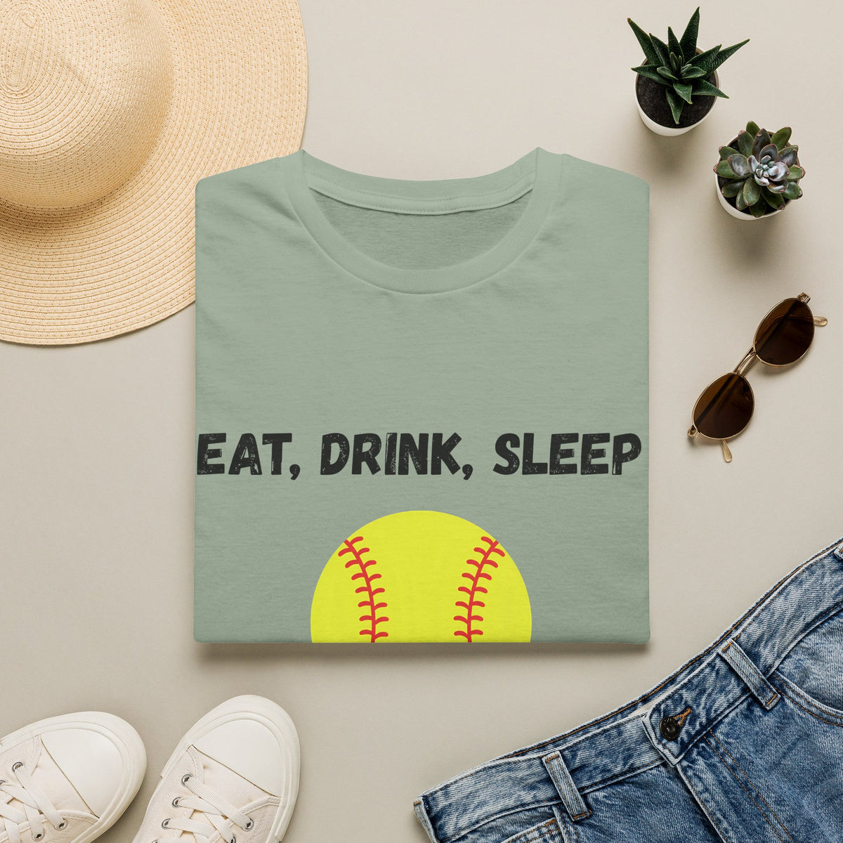 Eat, Drink, Sleep Play Softball T-Shirt