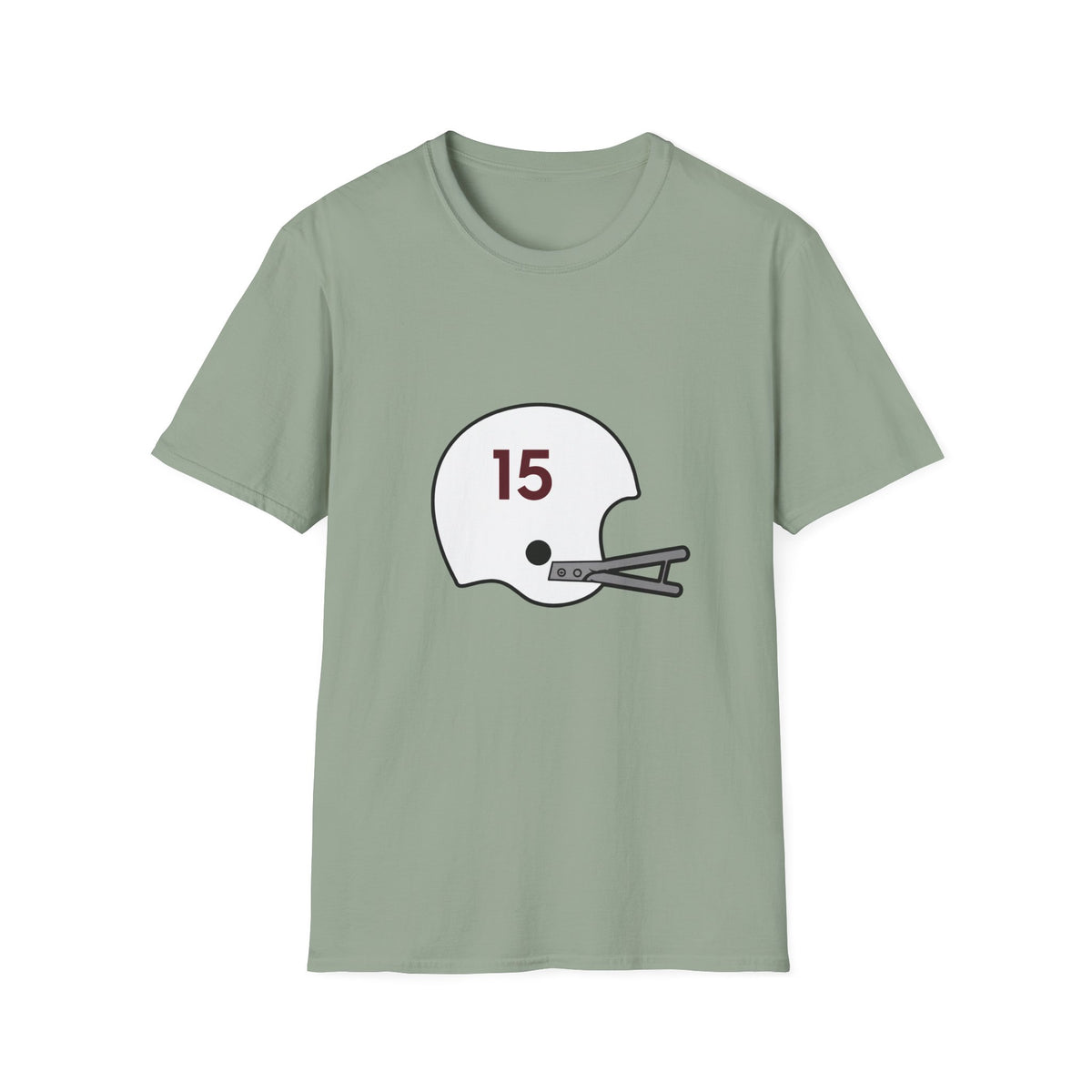 Maroon & White #15 Vintage Helmet- White