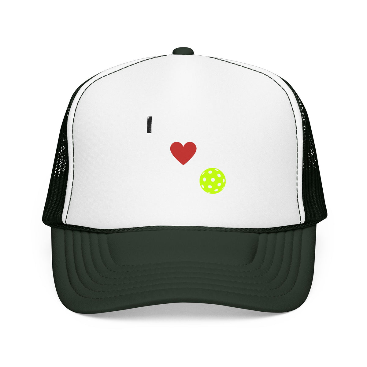 I Love Pickleball Foam Trucker Hat
