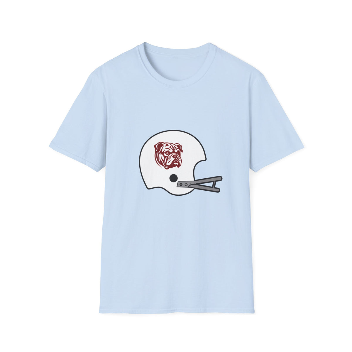 Maroon & White Vintage Helmet- Bulldog White