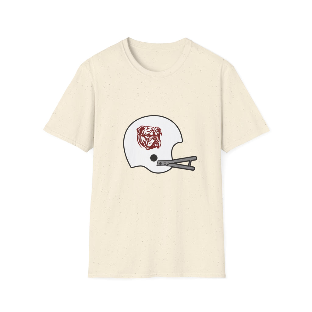 Maroon & White Vintage Helmet- Bulldog White