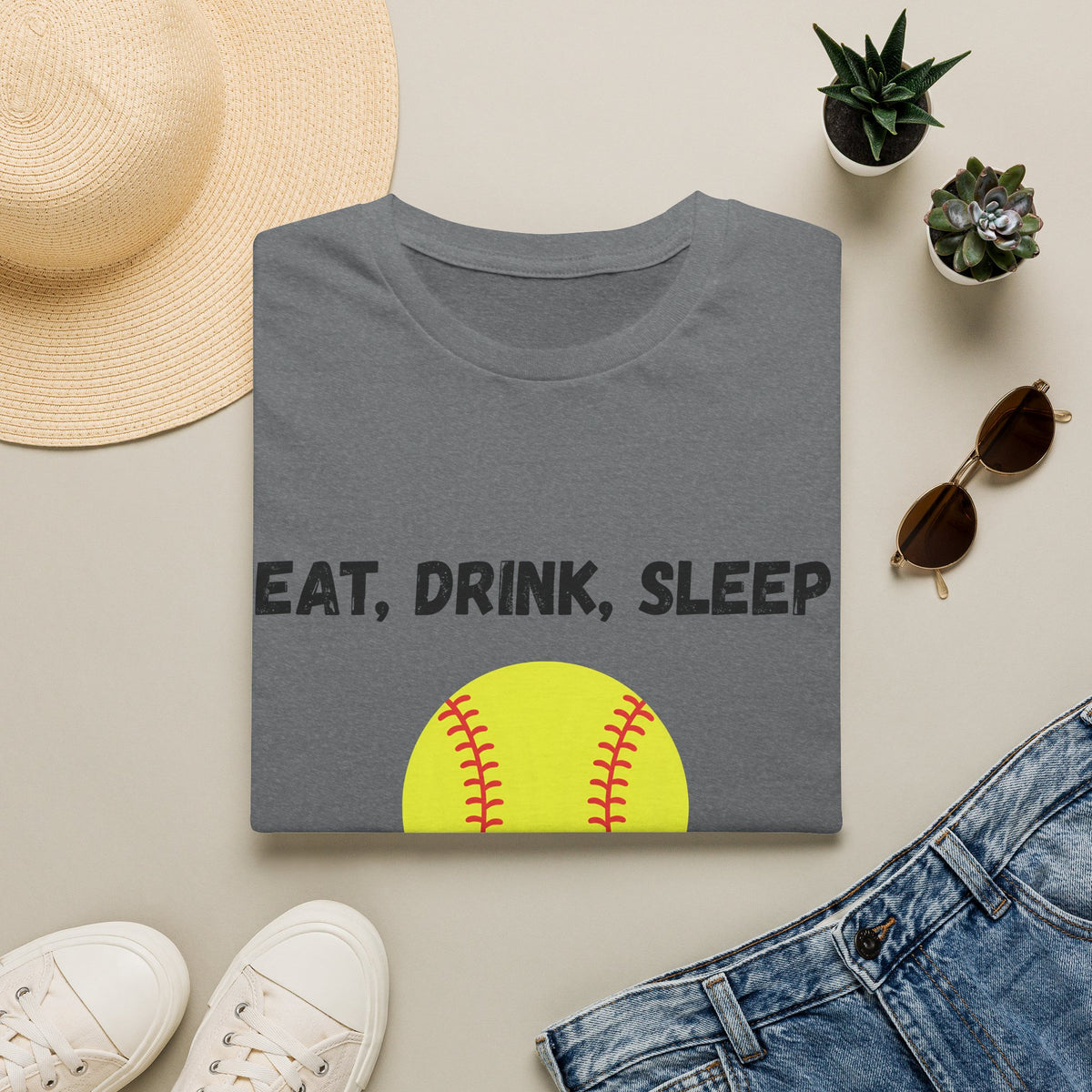 Eat, Drink, Sleep Play Softball T-Shirt