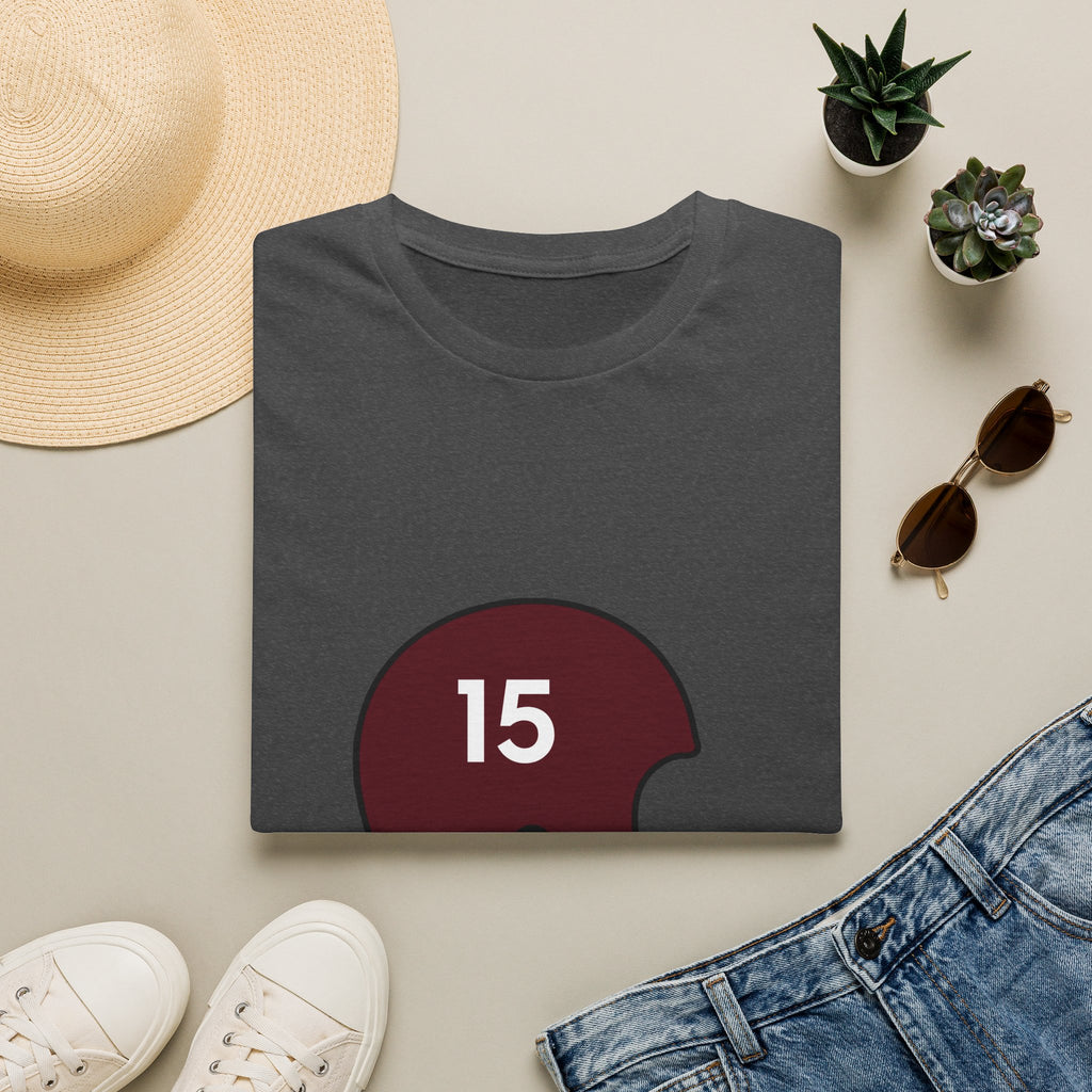 Maroon & White Vintage Helmet- #15