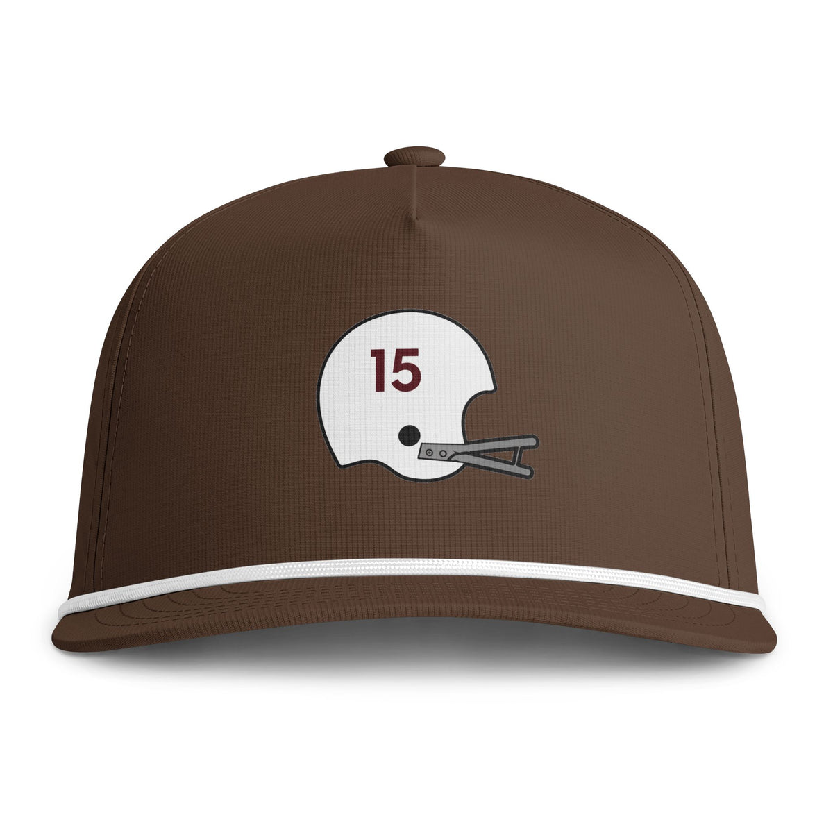 Maroon & White #15- Sunwashed Rope Cap
