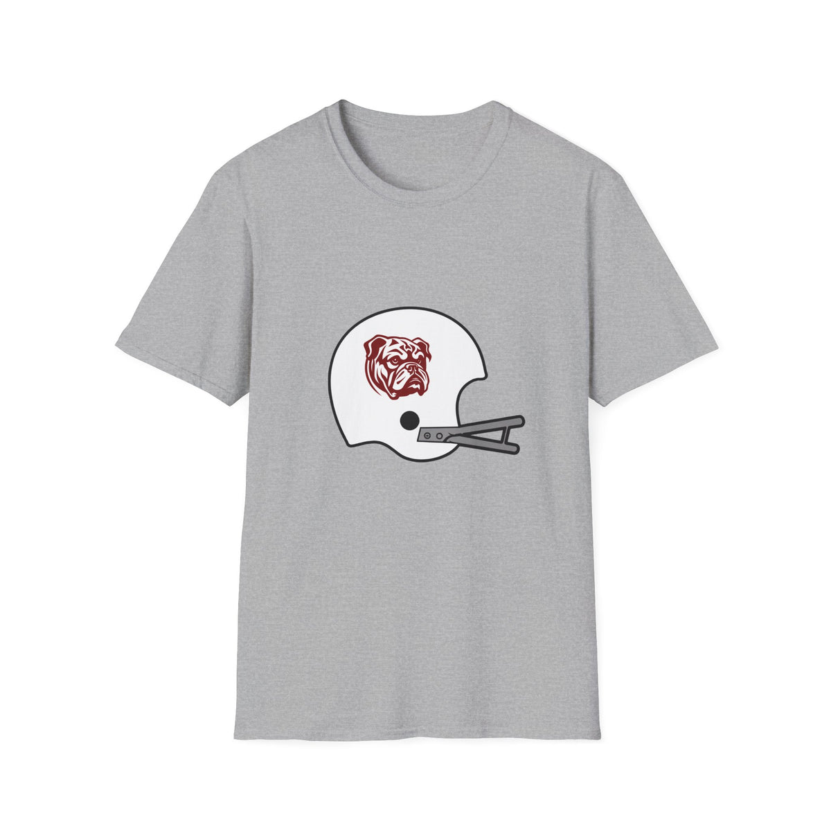 Maroon & White Vintage Helmet- Bulldog White
