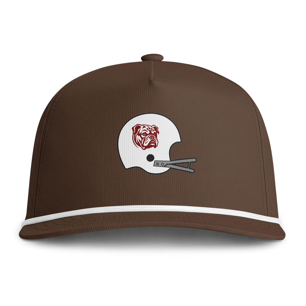Maroon & White- Sunwashed Rope Cap