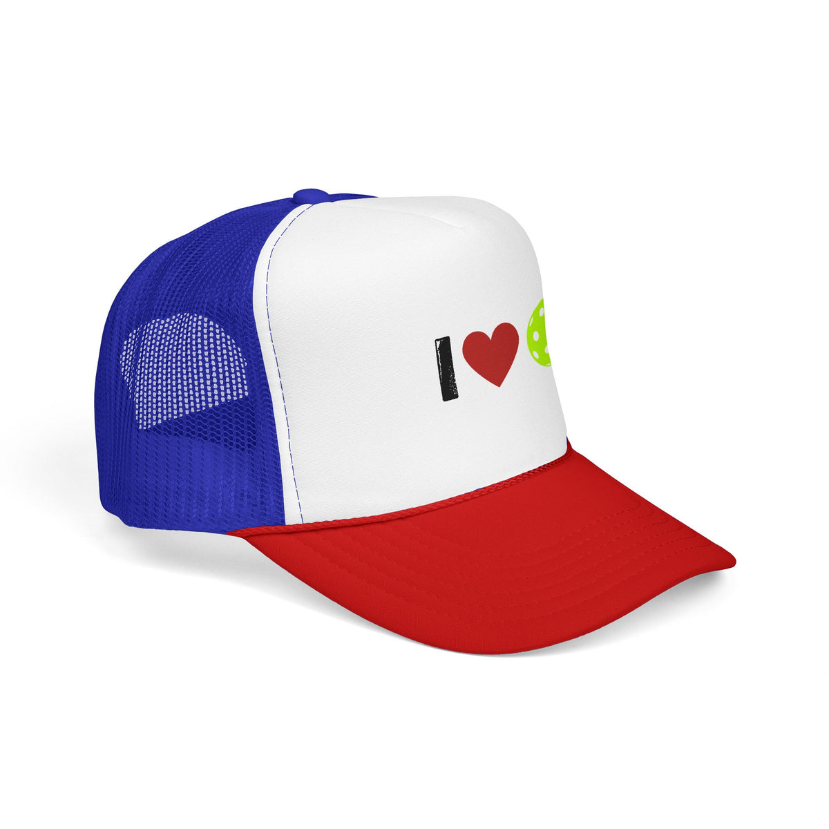 I Love Pickleball Foam Trucker Hat