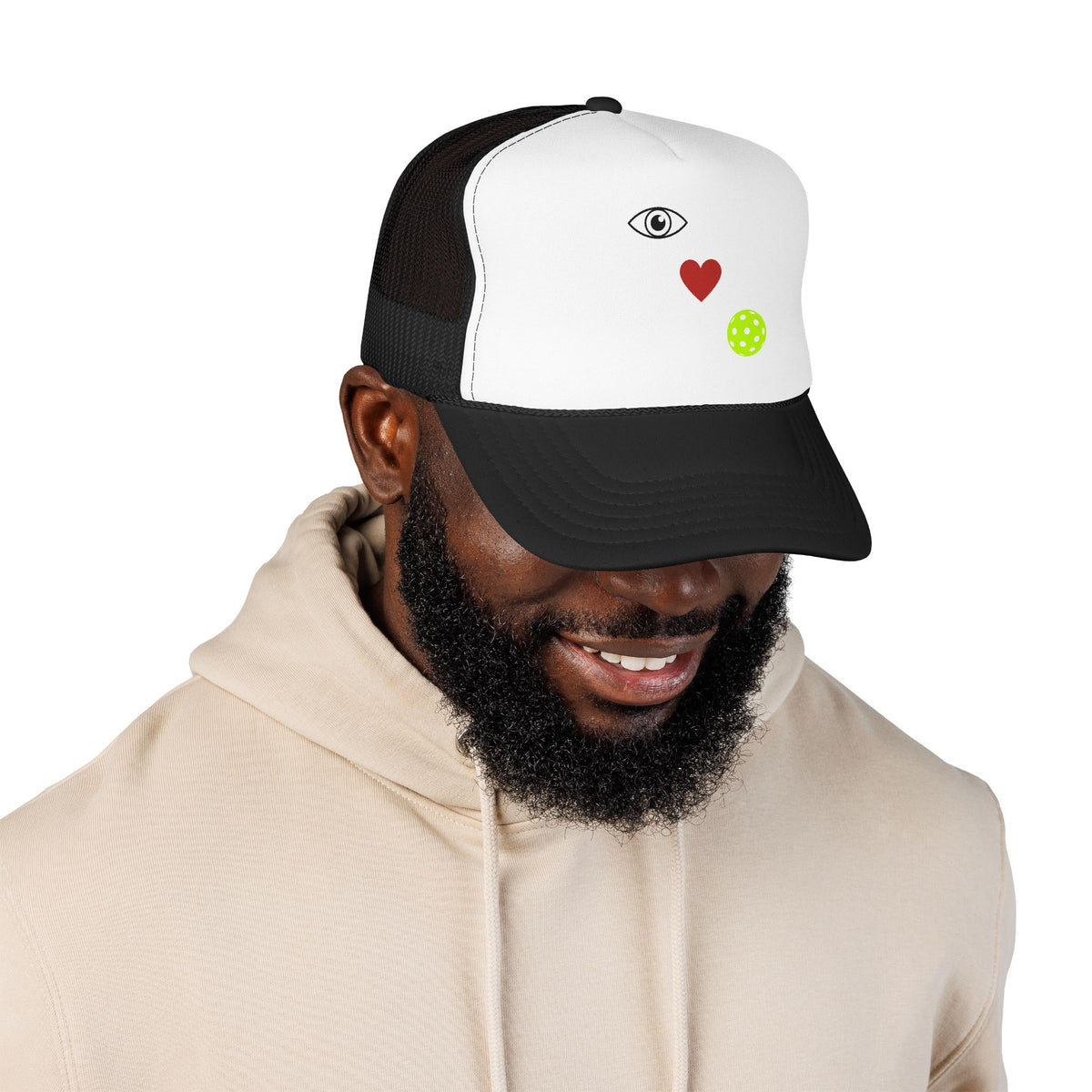 Eye Love Pickleball Foam Cap