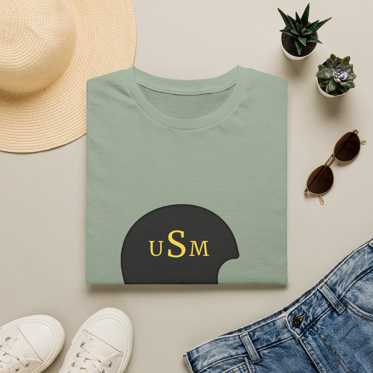Black & Gold Vintage Helmet T-Shirt