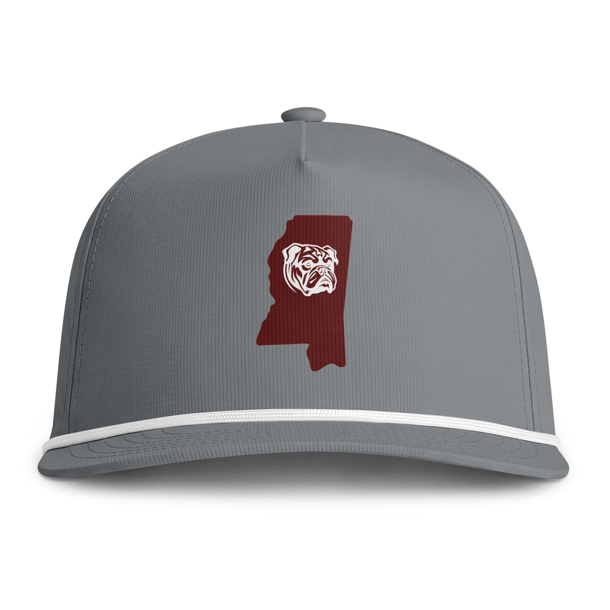 Maroon & White- MS Outline- Sunwashed Rope Cap