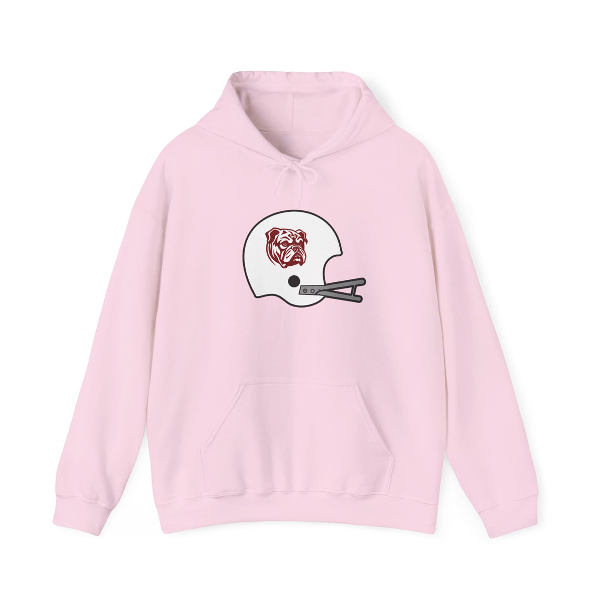 Maroon & White Football Hoodie — College Team Fan Pullover