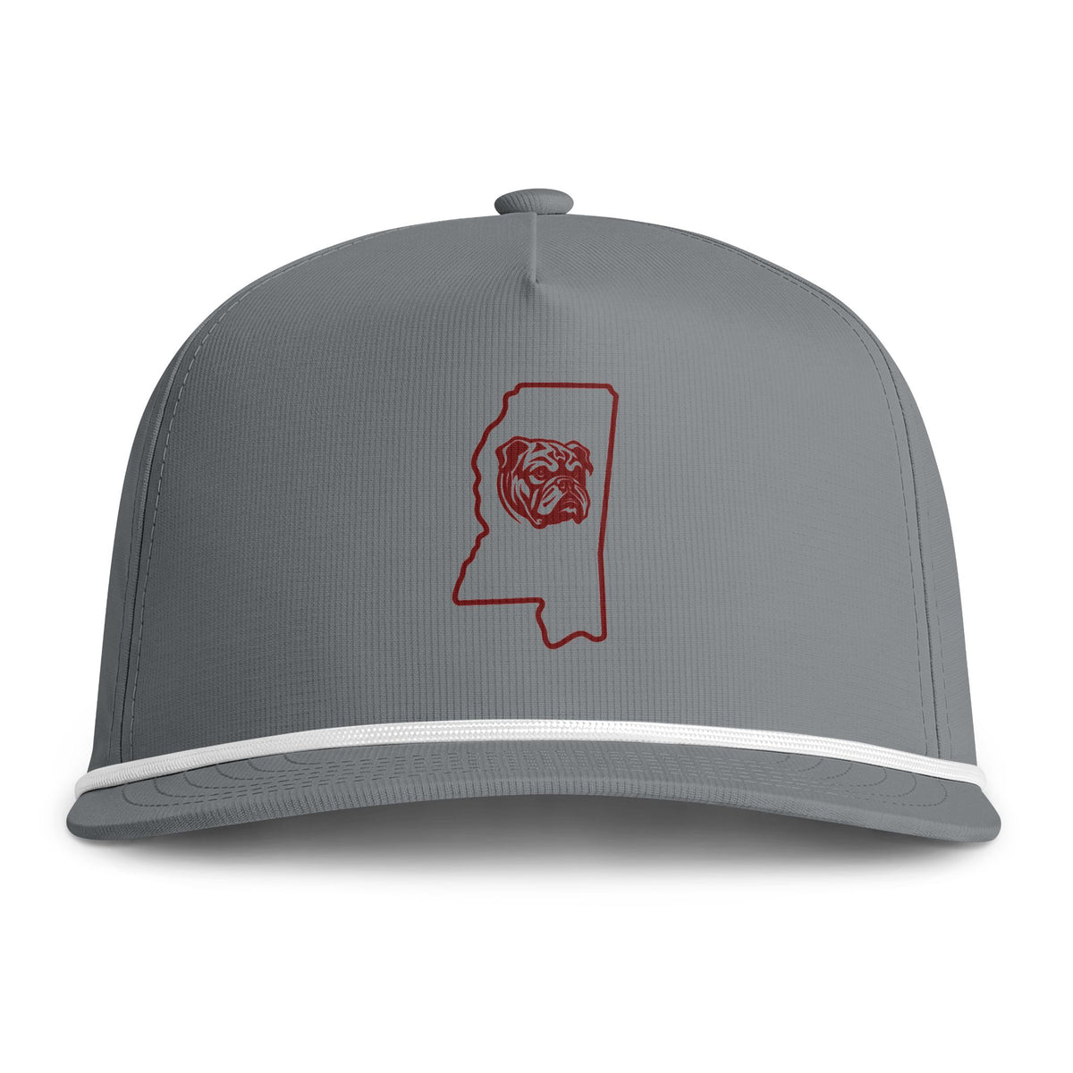 Maroon & White- MS Outline- Sunwashed Rope Cap