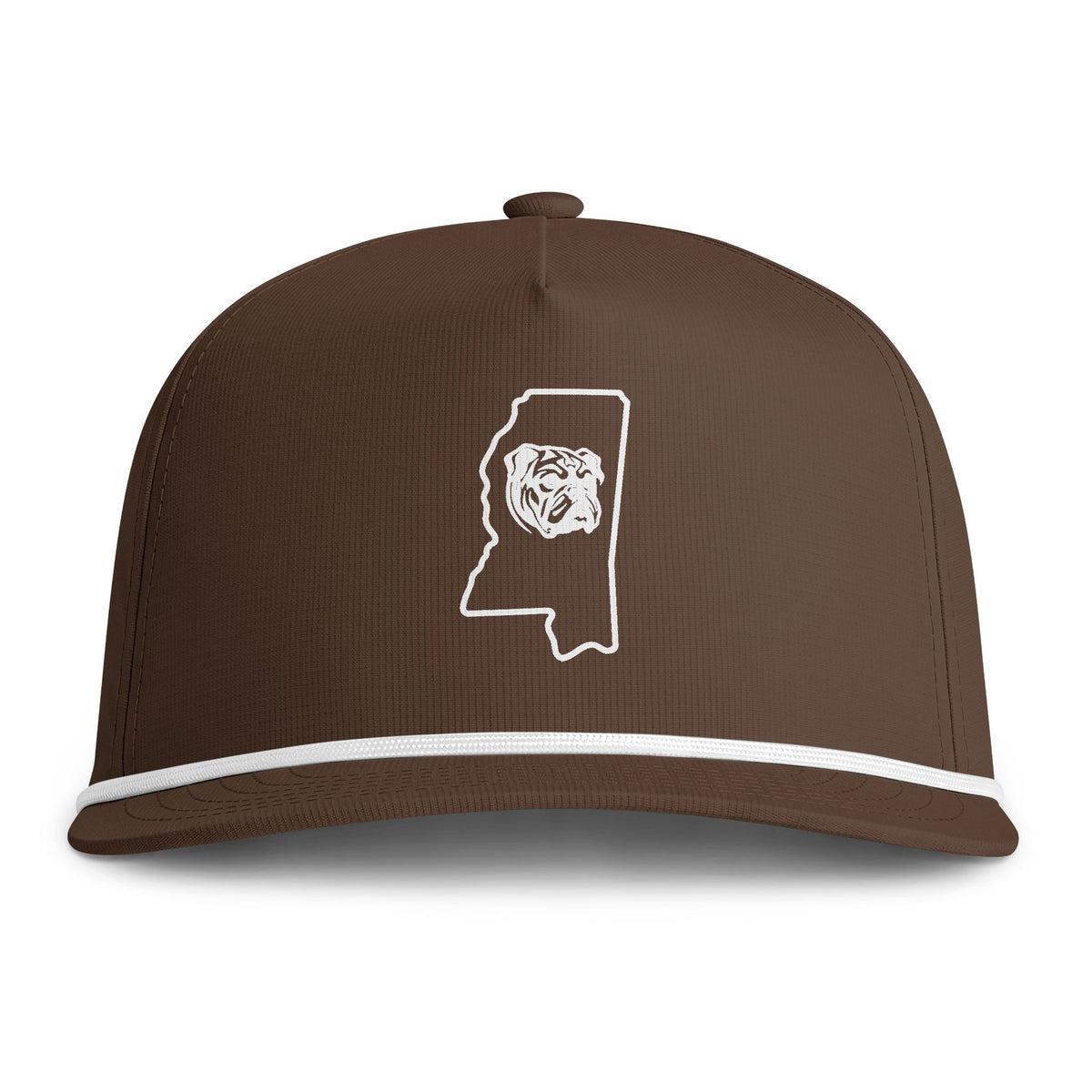 Maroon & White- MS Outline- Sunwashed Rope Cap