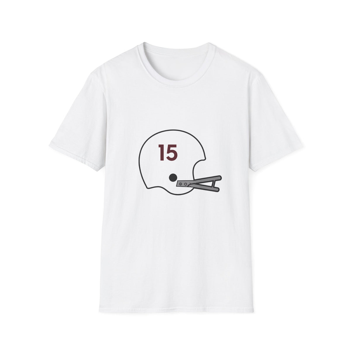 Maroon & White #15 Vintage Helmet- White