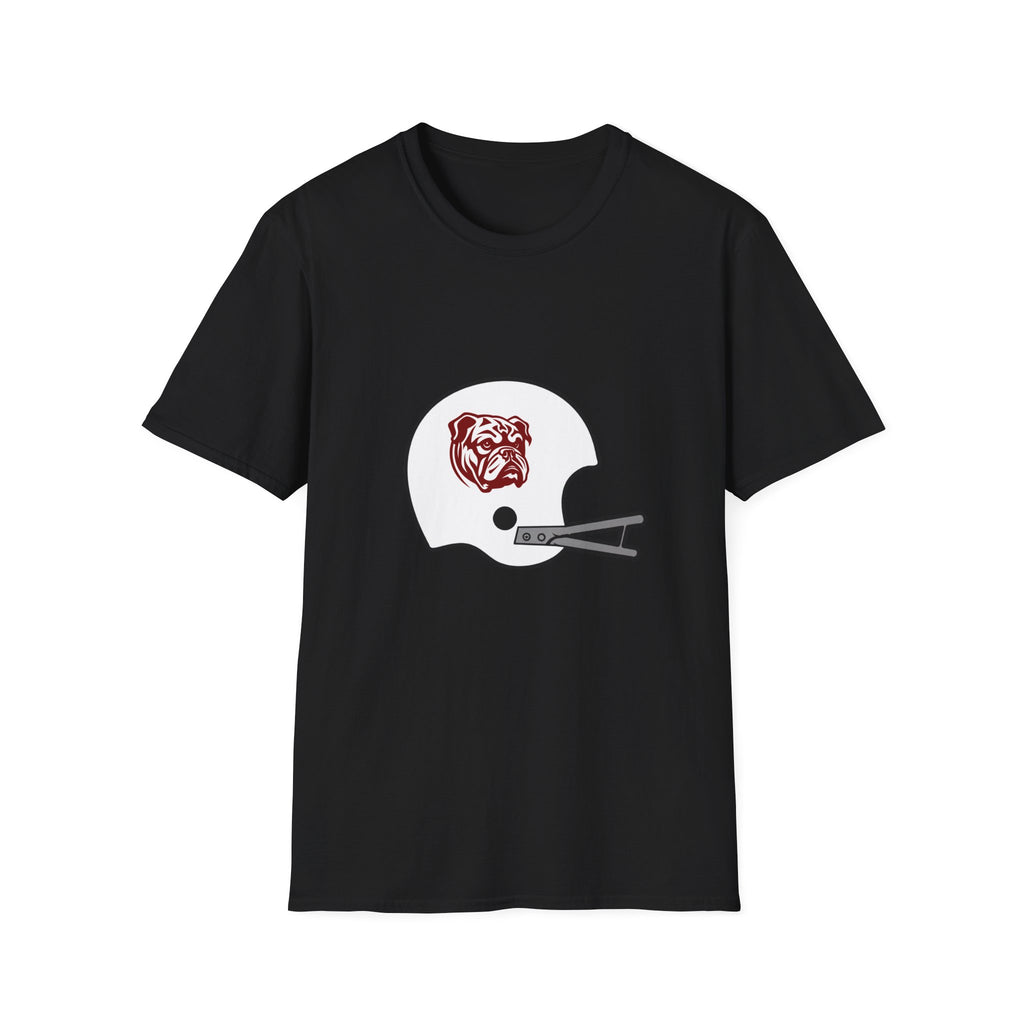 Maroon & White Vintage Helmet- Bulldog White