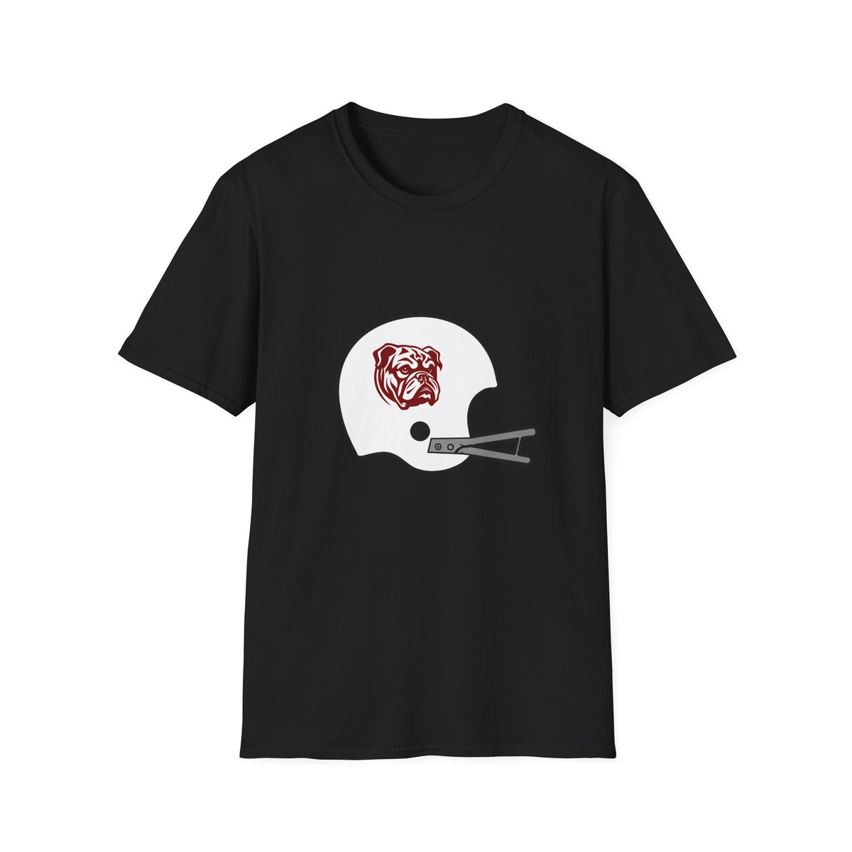 Maroon & White Vintage Helmet- Bulldog White