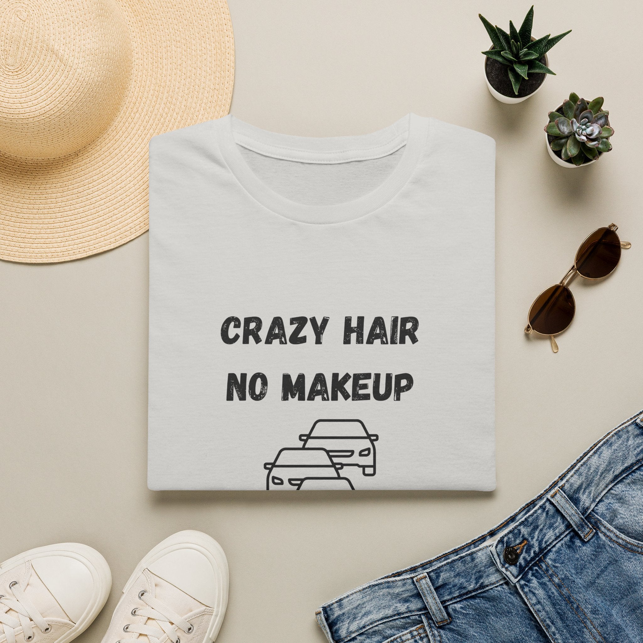 Crazy Hair, No Makeup, No Craps Given- Car Rider Line