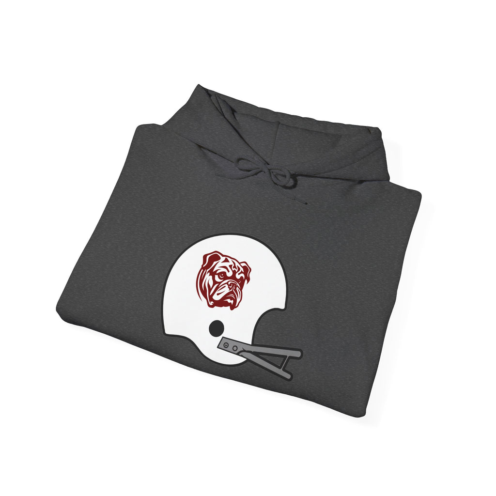Maroon & White Football Hoodie — College Team Fan Pullover