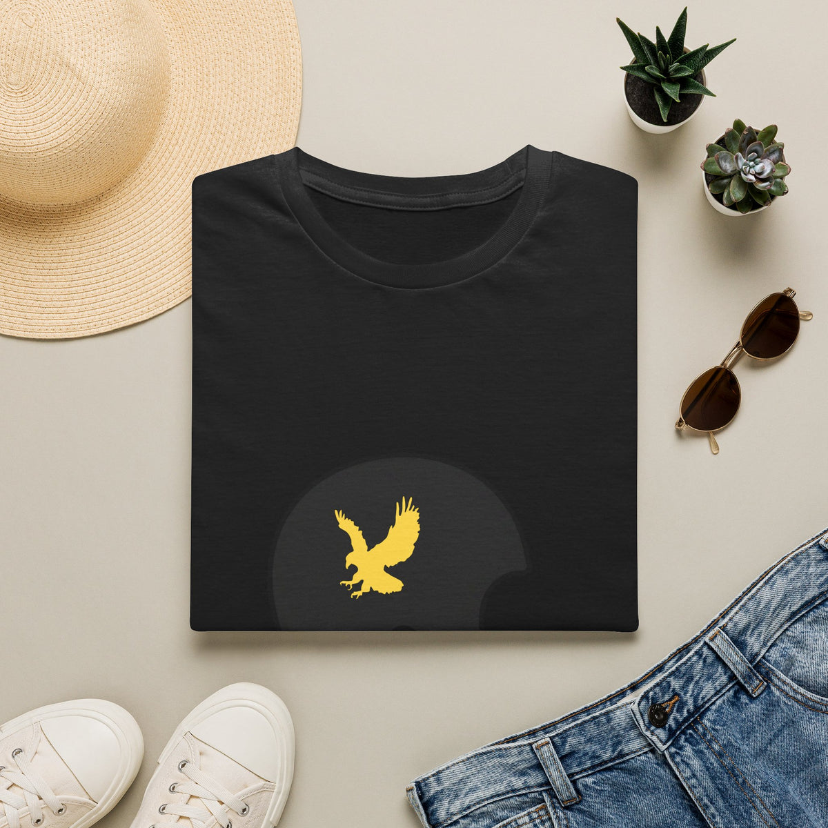 Black & Gold Vintage Helmet T-Shirt