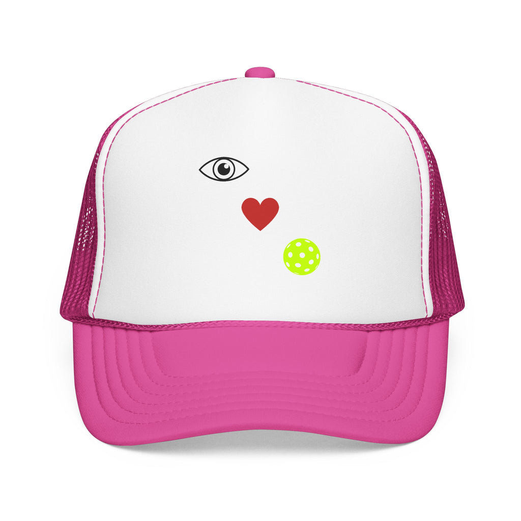 Eye Love Pickleball Foam Cap