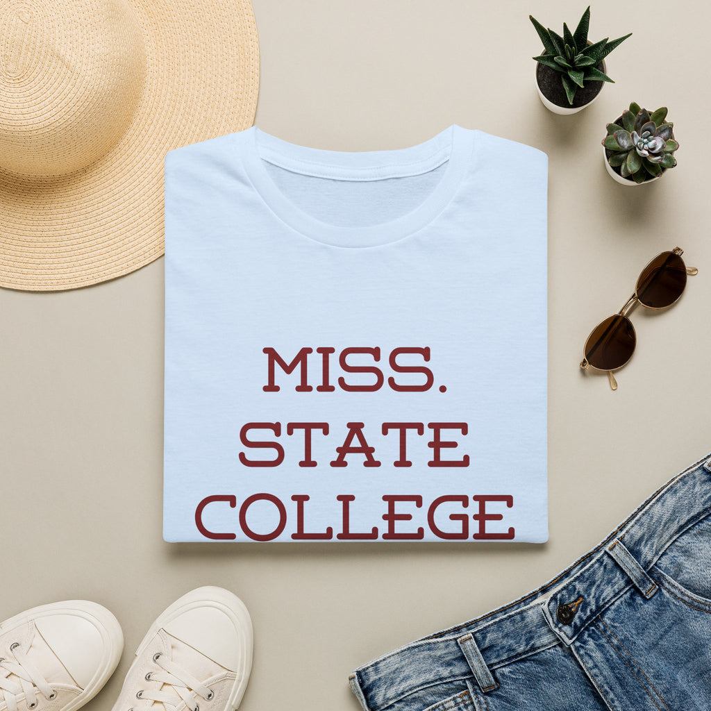 Maroon & White- Miss. State College Maroons T-Shirt