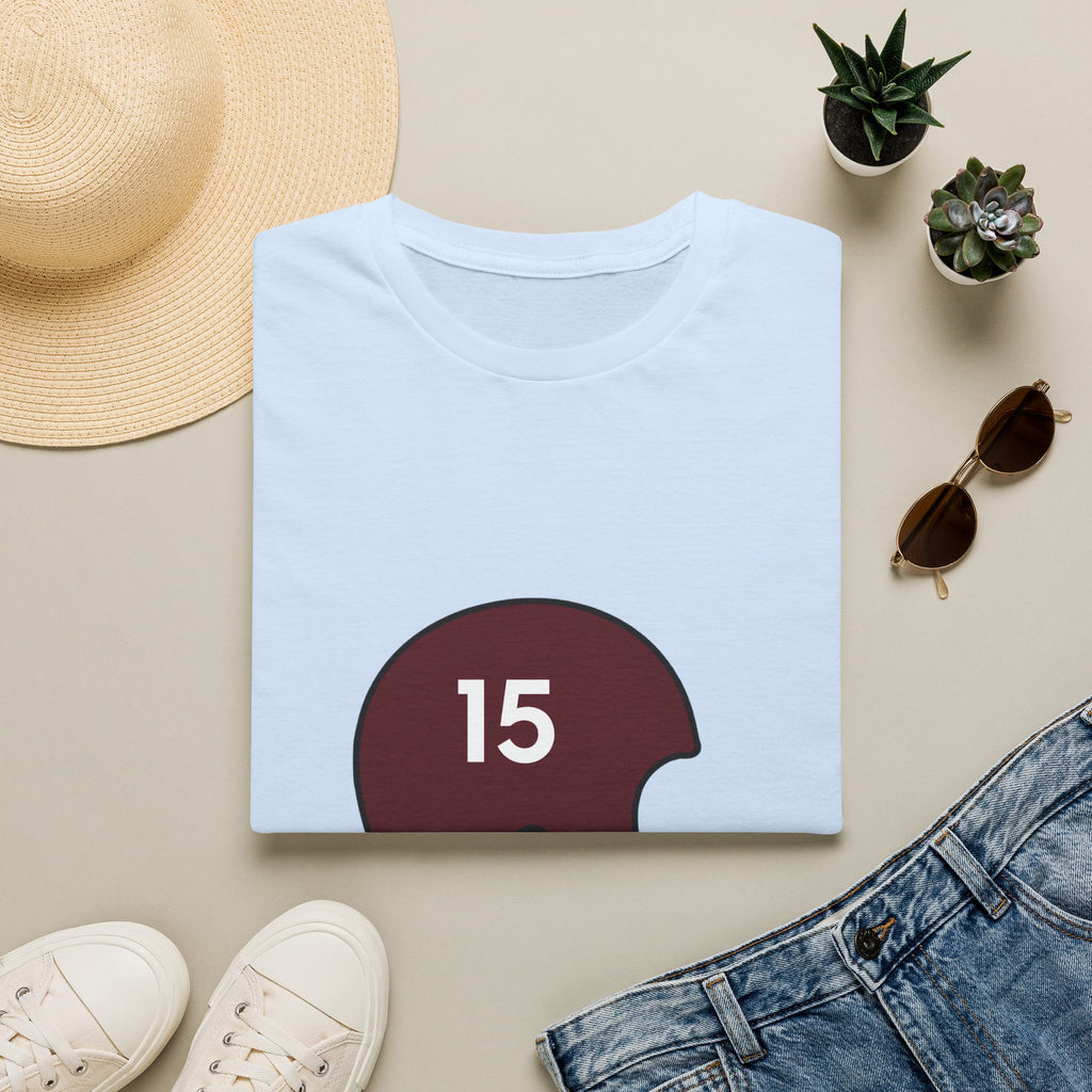 Maroon & White Vintage Helmet- #15