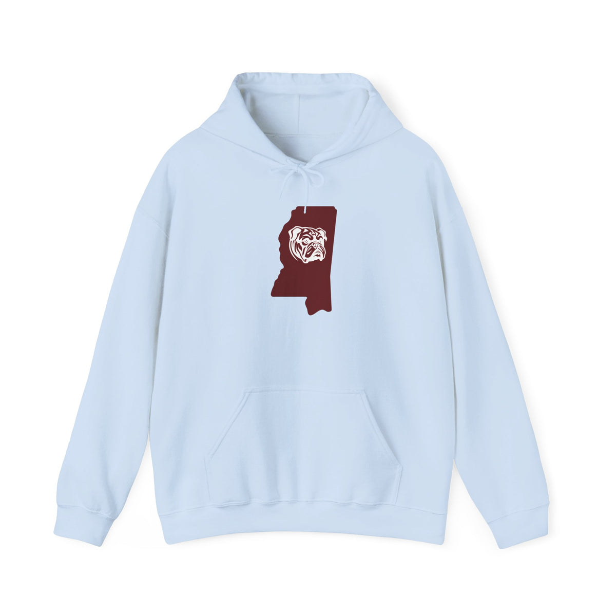 Maroon & White Football Hoodie — College Team Fan Pullover