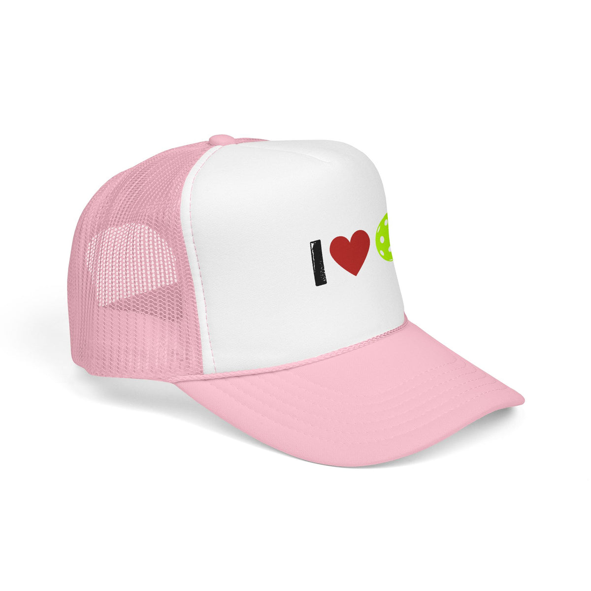 I Love Pickleball Foam Trucker Hat
