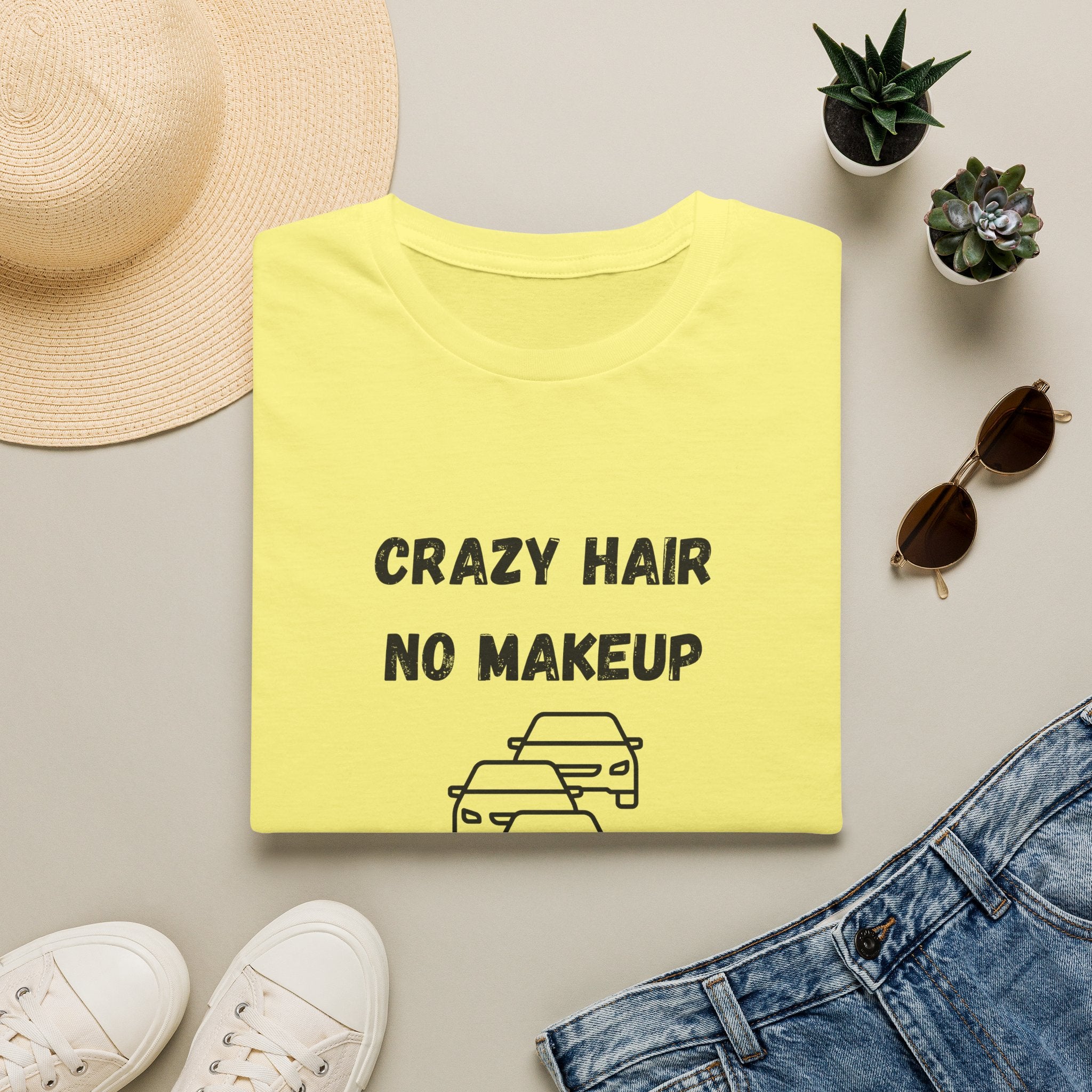 Crazy Hair, No Makeup, No Craps Given- Car Rider Line