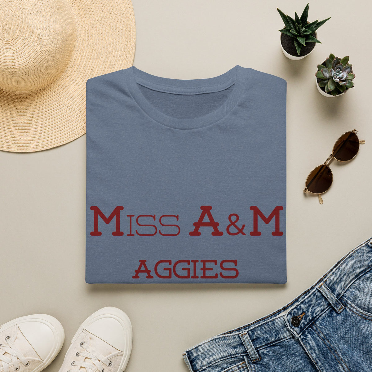 Maroon & White- Miss. A&M Aggies T-Shirt