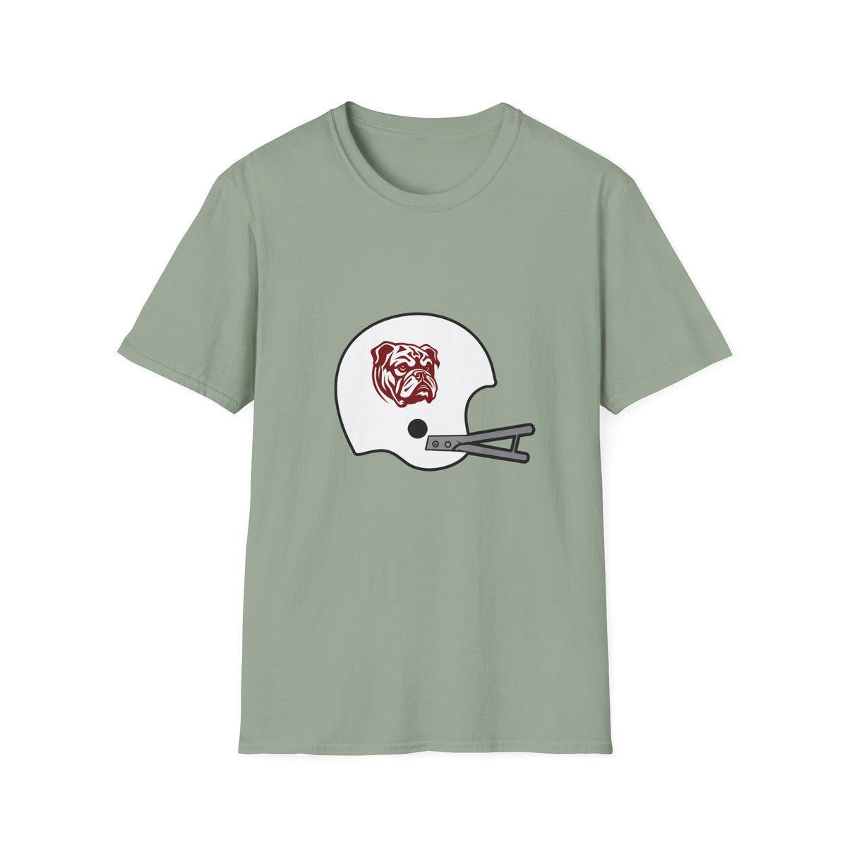 Maroon & White Vintage Helmet- Bulldog White