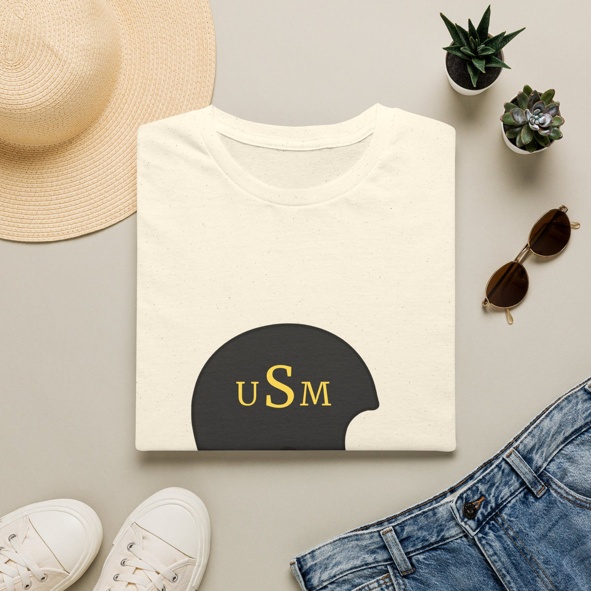 Black & Gold Vintage Helmet T-Shirt