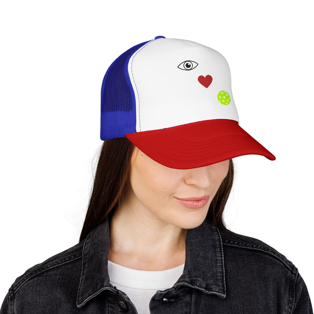 Eye Love Pickleball Foam Cap