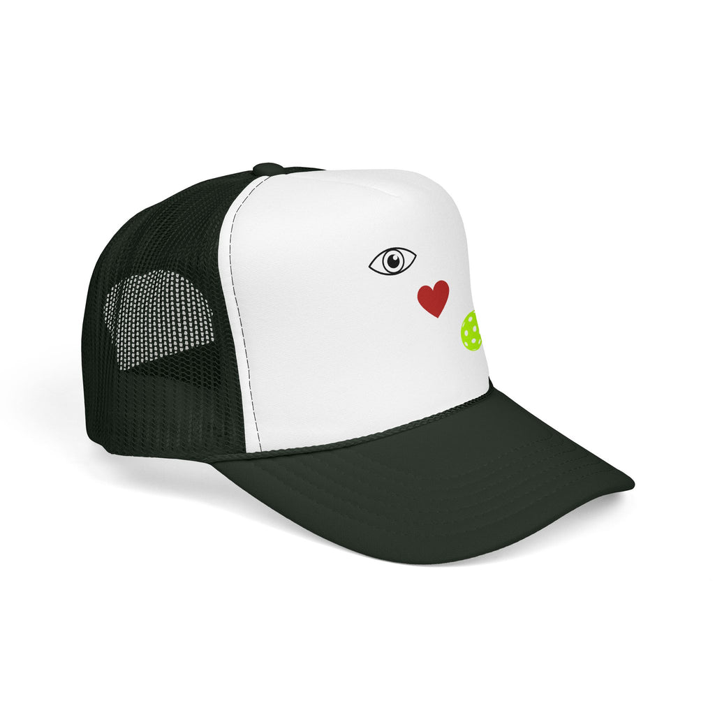 Eye Love Pickleball Foam Cap