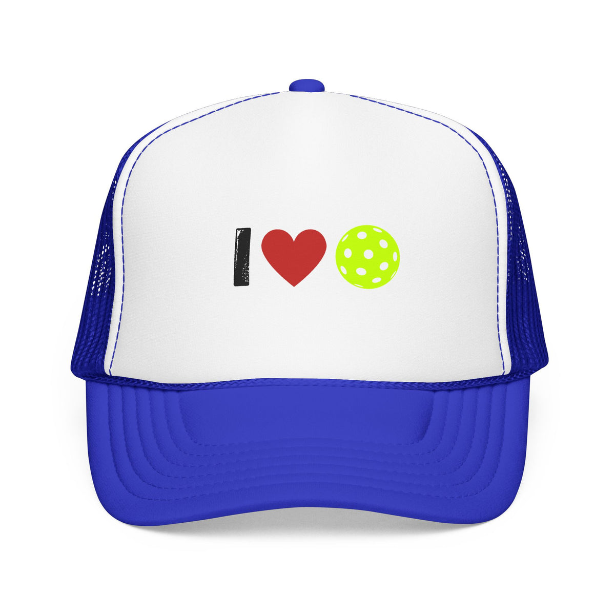 I Love Pickleball Foam Trucker Hat