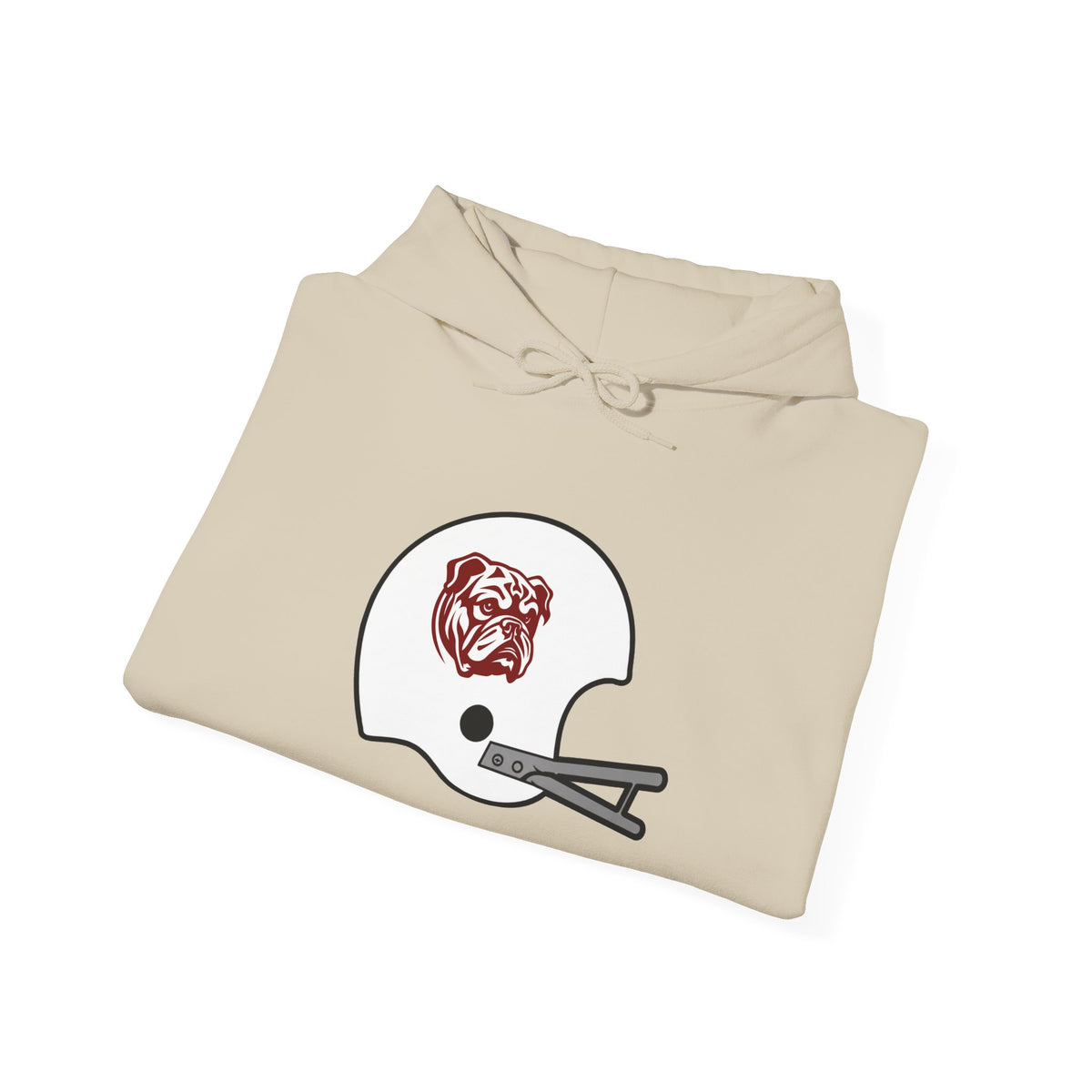 Maroon & White Football Hoodie — College Team Fan Pullover