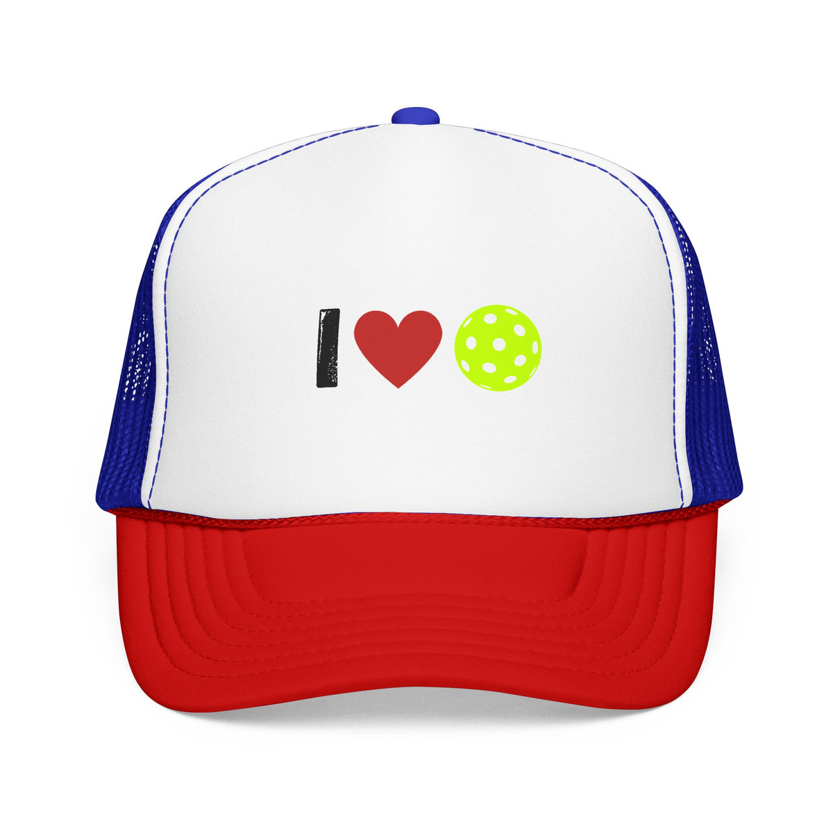 I Love Pickleball Foam Trucker Hat