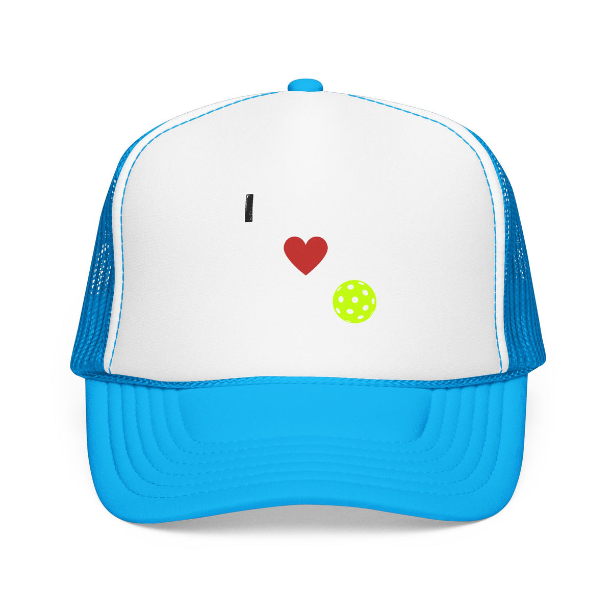 I Love Pickleball Foam Trucker Hat