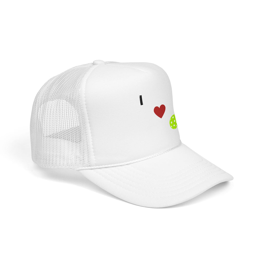 I Love Pickleball Foam Trucker Hat